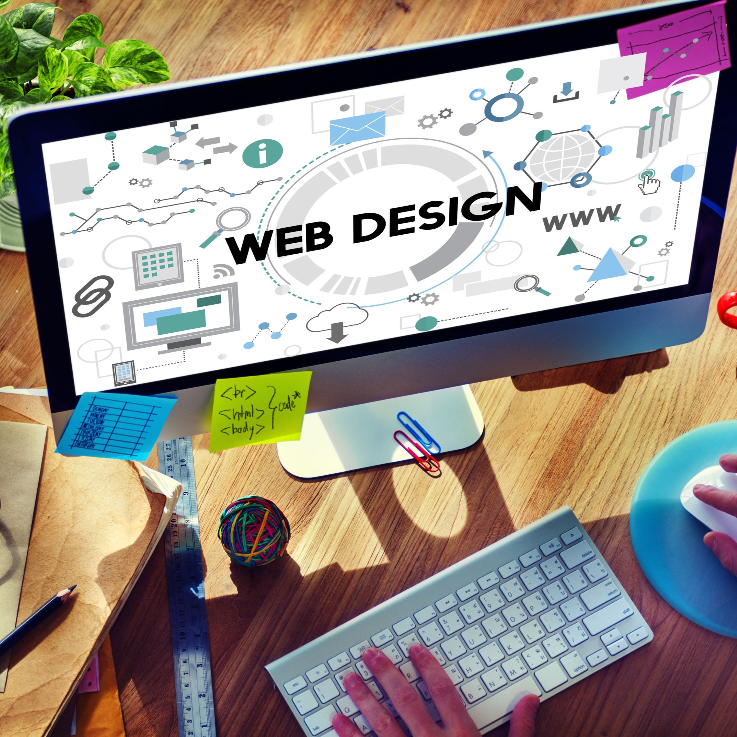web design technology browsing programming concept